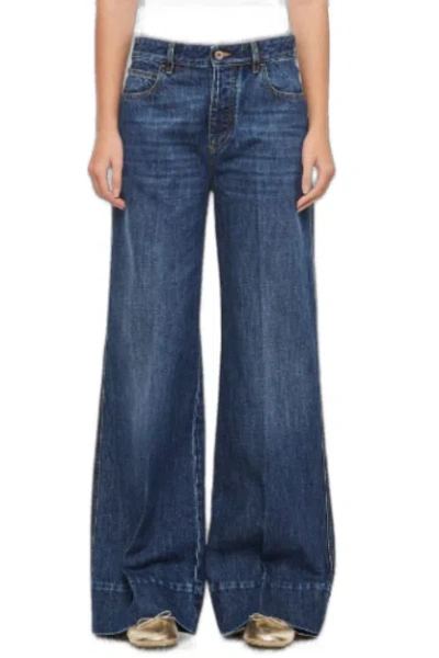 Bottega Veneta Mid Blue Cotton Trousers