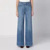 Bottega Veneta Jeans In Cotone Con Patch Posteriore In Pelle In Blue