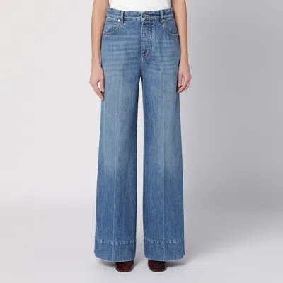 BOTTEGA VENETA MID BLUE PALAZZO JEANS