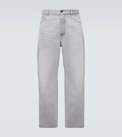 Bottega Veneta Mid-rise Barrel-leg Jeans In Grey