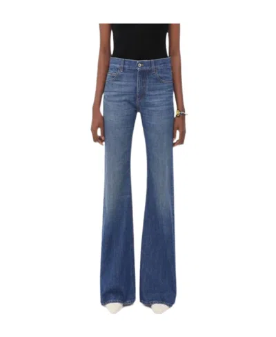 Bottega Veneta Mid-rise Flare Jeans In Blue