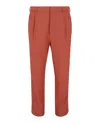 Bottega Veneta Mid-rise Straight Leg Trousers With Textured Quilted Fabric In Pink
