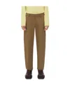 Bottega Veneta Mid-rise Tapered-leg Trousers In Brown