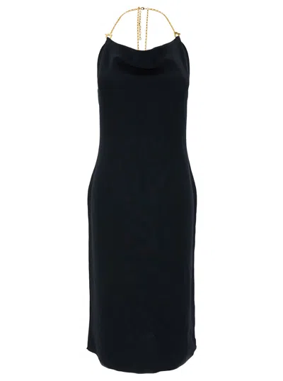 Bottega Veneta Sleeveless Midi Dress In Black