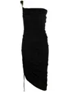 Bottega Veneta One-shoulder Asymmetric Embellished Satin-jersey Midi Dress