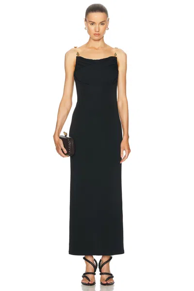 Bottega Veneta Sleeveless Midi Dress In Black
