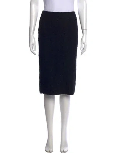 Pre-owned Bottega Veneta Midi Length Skirt In Black