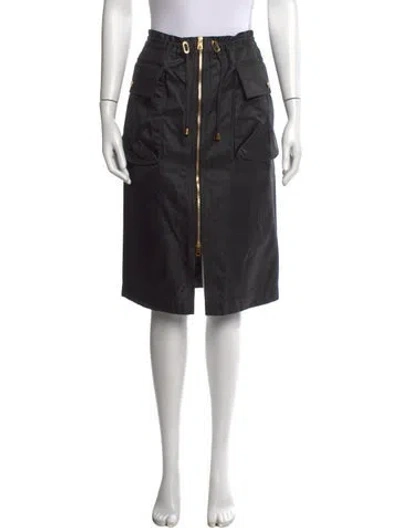 Pre-owned Bottega Veneta Midi Length Skirt In Black