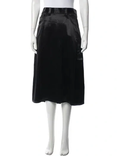 Pre-owned Bottega Veneta Midi Length Skirt In Black