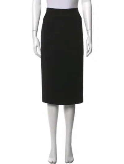 Pre-owned Bottega Veneta Midi Length Skirt In Black