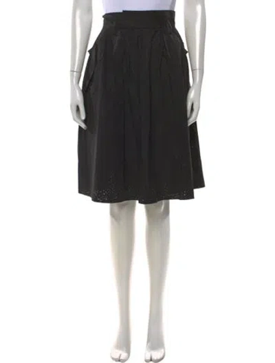 Pre-owned Bottega Veneta Midi Length Skirt In Black