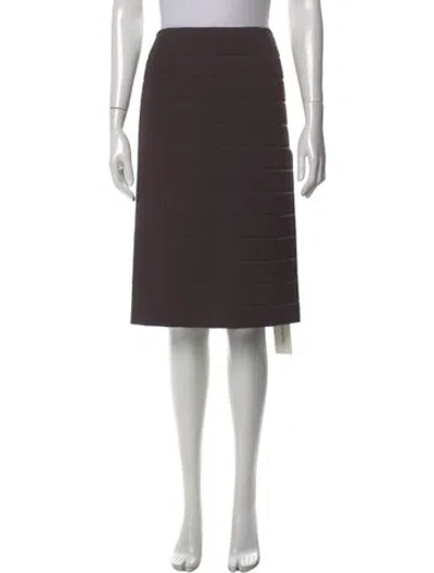 Pre-owned Bottega Veneta Midi Length Skirt In Brown