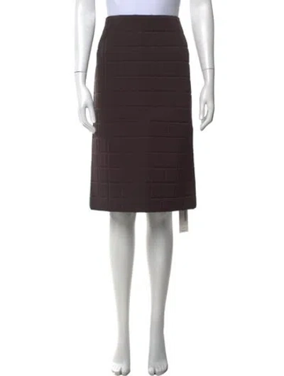 Pre-owned Bottega Veneta Midi Length Skirt In Brown