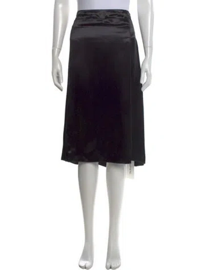 Pre-owned Bottega Veneta Midi Length Skirt W/ Tags In Black