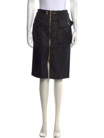 Pre-owned Bottega Veneta Midi Length Skirt W/ Tags In Black