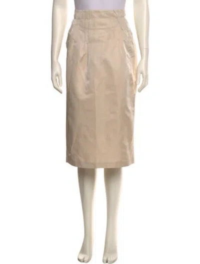 Pre-owned Bottega Veneta Midi Length Skirt W/ Tags In Neutral