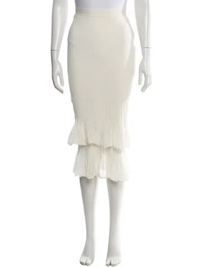 Pre-owned Bottega Veneta Midi Length Skirt W/ Tags In Neutral