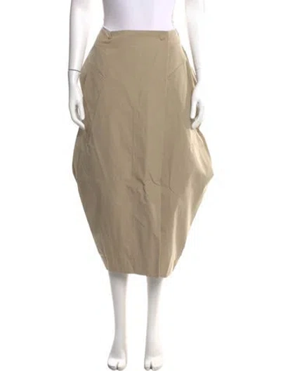 Pre-owned Bottega Veneta Midi Length Skirt W/ Tags In Neutrals