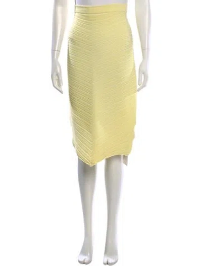 Pre-owned Bottega Veneta Midi Length Skirt In Yellow