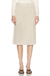 Bottega Veneta Cotton Wrap Skirt Crochet Effect In Neutral