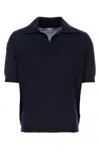 Bottega Veneta Midnight Blue Cashmere Polo Shirt