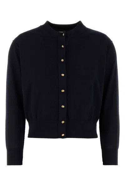 BOTTEGA VENETA MIDNIGHT BLUE COTTON BLEND TWIN-SET