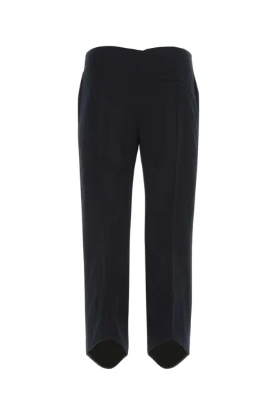 Bottega Veneta Midnight Blue Cotton Cropped Cut Pant In Black