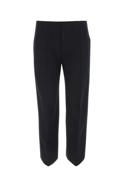 BOTTEGA VENETA MIDNIGHT BLUE COTTON CROPPED CUT PANT