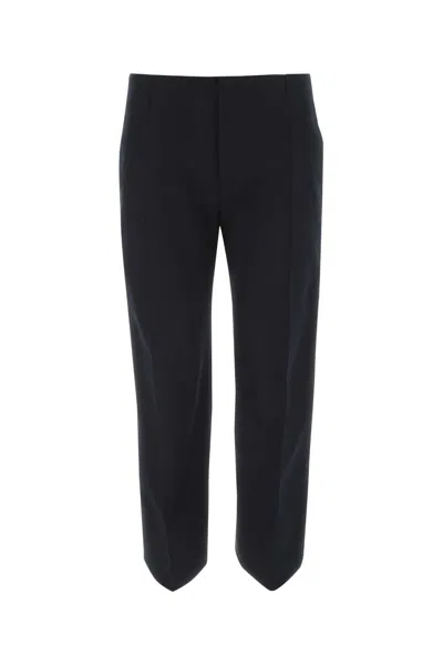 Bottega Veneta Midnight Blue Cotton Cropped Cut Pants