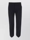 Bottega Veneta Midnight Blue Cropped Cotton Pants In Black