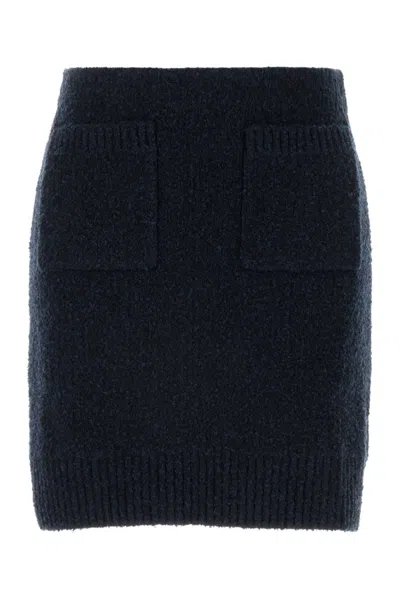 BOTTEGA VENETA MIDNIGHT BLUE MINI SKIRT