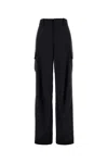 Bottega Veneta Pantalone Cargo In Lana Blu Notte  Donna