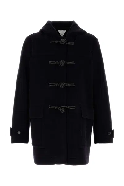 BOTTEGA VENETA MIDNIGHT BLUE WOOL DUFFLE COAT