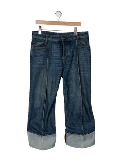 Pre-owned Bottega Veneta Mid-rise Flared Jeans In Blue