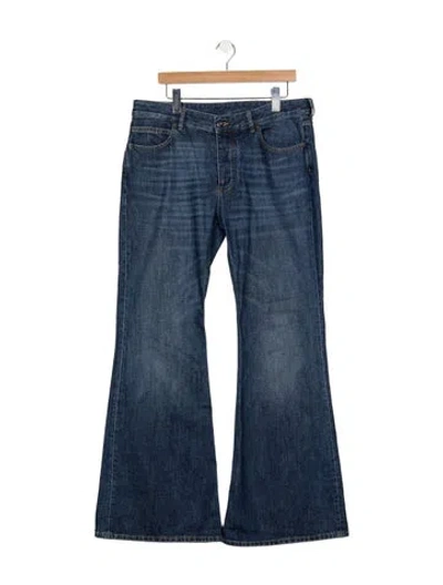 Pre-owned Bottega Veneta Mid-rise Flared Jeans In Blue