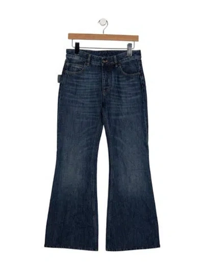 Pre-owned Bottega Veneta Mid-rise Flared Jeans In Blue