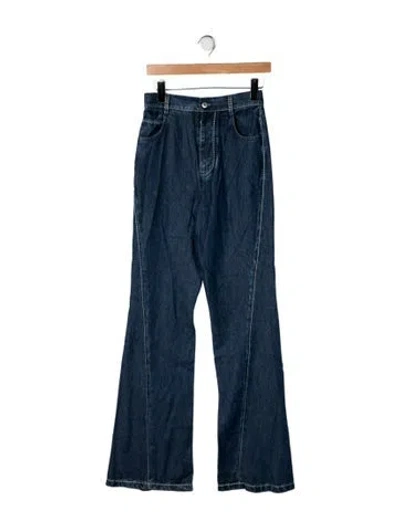 Pre-owned Bottega Veneta Mid-rise Flared Jeans In Blue