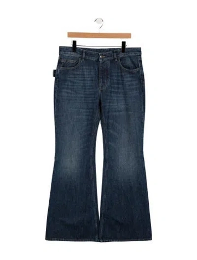 Pre-owned Bottega Veneta Mid-rise Flared Jeans In Blue