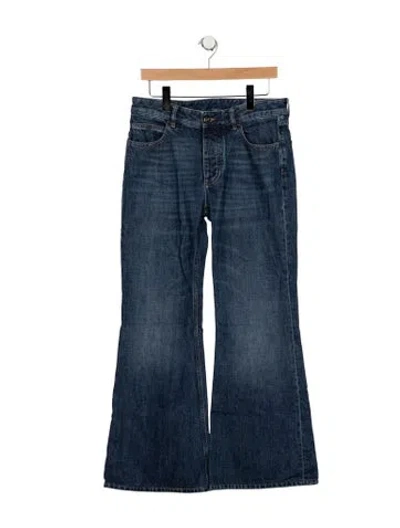 Pre-owned Bottega Veneta Mid-rise Flared Jeans In Blue