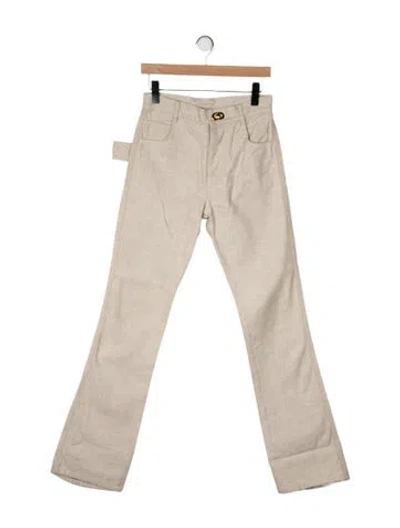 Pre-owned Bottega Veneta Mid-rise Flared Jeans In Neutral