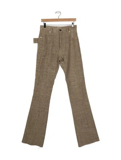 Pre-owned Bottega Veneta Mid-rise Flared Jeans In Neutrals