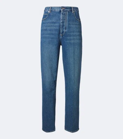 Bottega Veneta Mid-rise Straight Jeans In Blue