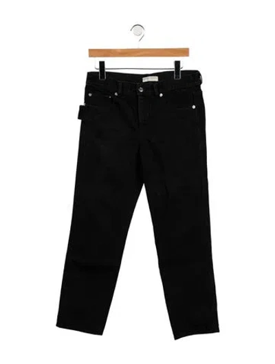 Pre-owned Bottega Veneta Mid-rise Straight Leg Jeans In Black