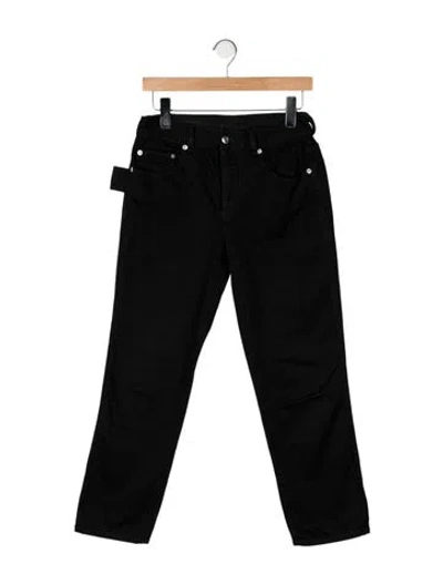 Pre-owned Bottega Veneta Mid-rise Straight Leg Jeans In Black