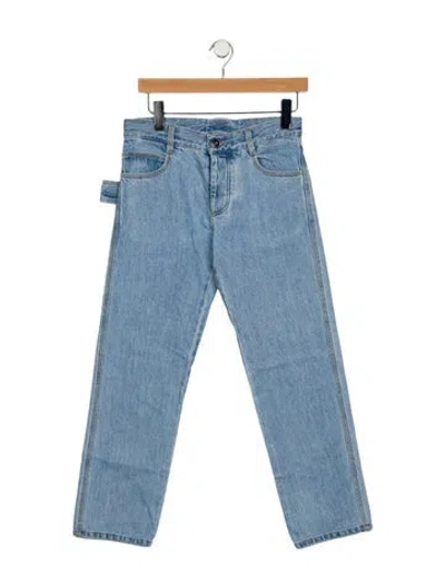 Pre-owned Bottega Veneta Mid-rise Straight Leg Jeans In Blue