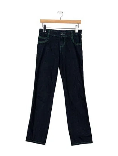 Pre-owned Bottega Veneta Mid-rise Straight Leg Jeans In Blue