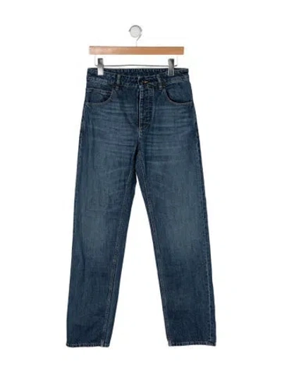 Pre-owned Bottega Veneta Mid-rise Straight Leg Jeans In Blue