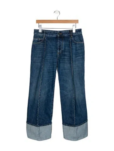 Pre-owned Bottega Veneta Mid-rise Straight Leg Jeans W/ Tags In Blue