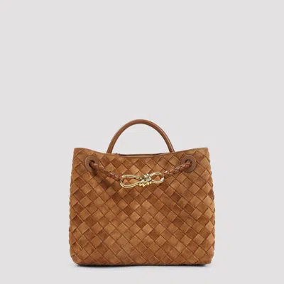 Bottega Veneta Mini Andiamo Handbag In Nude & Neutrals