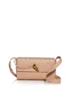 Bottega Veneta Mini Andiamo Intrecciato Leather Crossbody Bag In Lotus